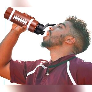 - Football Design Aluminum Water Bottle - NWOB